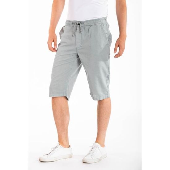 Short Homme Velours Côtelé Extensible – Cordon Serrage, Poches Cargo, Confort été