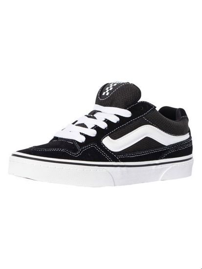 Baskets Homme VANS Caldrone en Daim Noir Lacets Noir