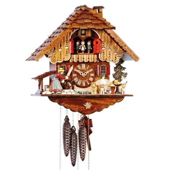 Pendule à coucou Hibou avec enfant, nid 2.5035.01.P neuf | UK
