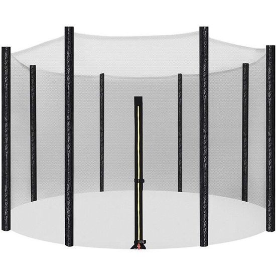 SONGMICS Filet de remplacement de trampoline - Ø 305 cm - Filet de sécurité pour 8 poteaux droits - Filet rond - STN10FT