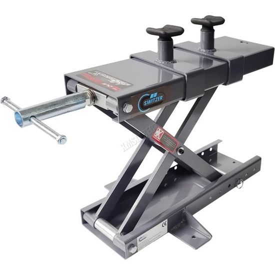 Cric Moto 500kg - 4 Roues, Réglable 120 à 390mm - Support Levage Garage Pour Réparation