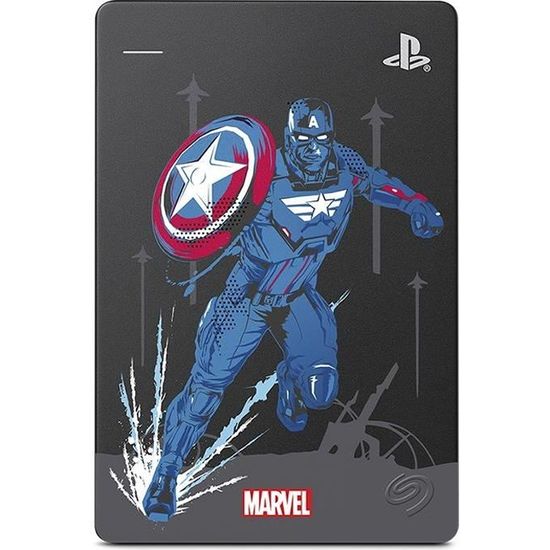 SEAGATE - Disque Dur Externe Gaming PS4 - Marvel Captain America - 2To - USB 3.0 (STGD2000206)