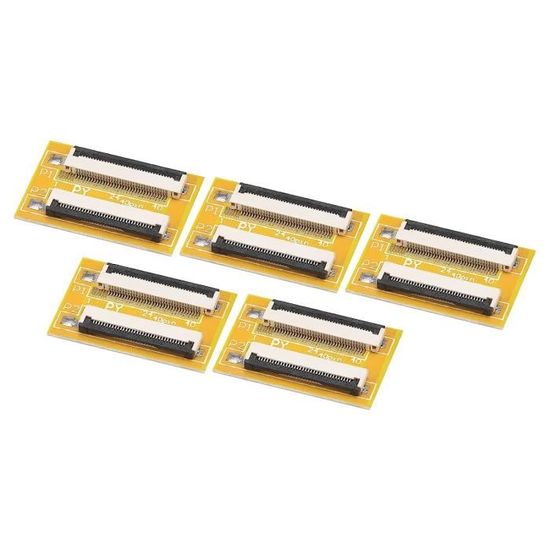 Carte Adaptateur FFC/FPC 50 Broches 0.5mm Vers 2.54mm QUARKZMAN - Pour écrans LCD TV - Double Rangée - 26x65 Mm