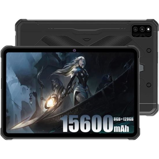 Tablette Rugged HOTWAV R8 10.1" Android 14 - 12Go RAM 128Go ROM, 4G LTE, IP68, 10800mAh - Tablette Incassable Extérieur - 5