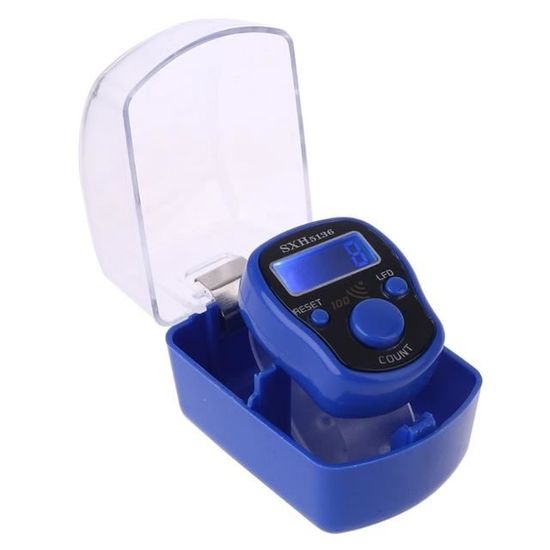 Compteur Manuel Mécanique 4 Chiffres - Pour Décompte, Sport, Inventaire, Podomètre Manuel Bleu