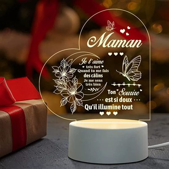 1pc Cadeaux Pour Maman Lumière De Nuit LED Acrylique Cadeau - Temu Belgium