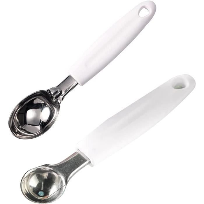 Lot De 4 Cuillères à Crème Glacée Colorées – Parfaites Pour Boules De Glace, Sorbet, Yaourt & Fruits (Vert, Orange, Bleu, Rose)
