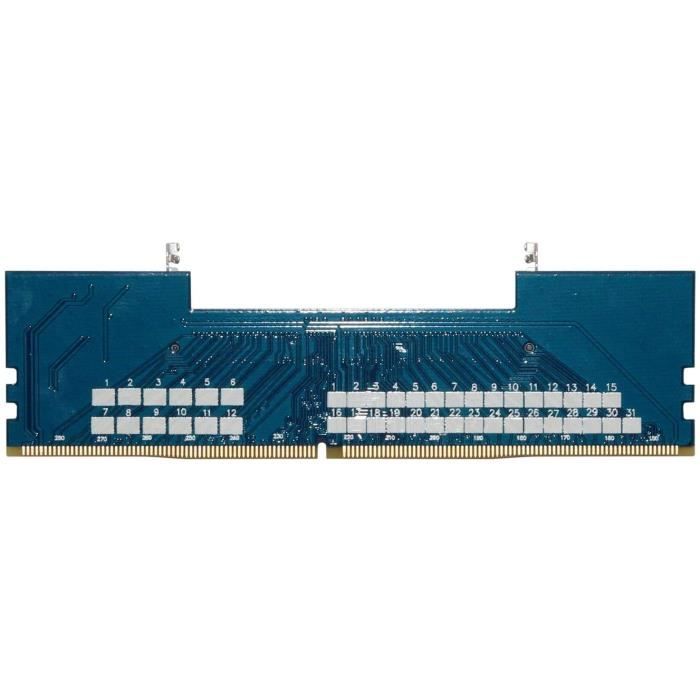 Adaptateur DDR4 SO-DIMM Vers DIMM – Pour Convertir Une Barrette De RAM Portable En RAM De Bureau – Compatible PC - 10
