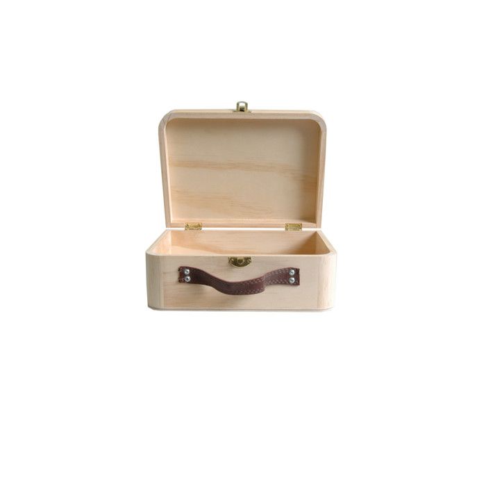 ARTEMIO Valise En Bois à Décorer 23*17*9 cm