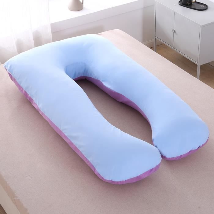 Coussin De Grossesse Oreiller Pour Maternité Avec Couvercle À Fermeture À Glissière Multifonctionnel Lavable Oreiller En Forme De U