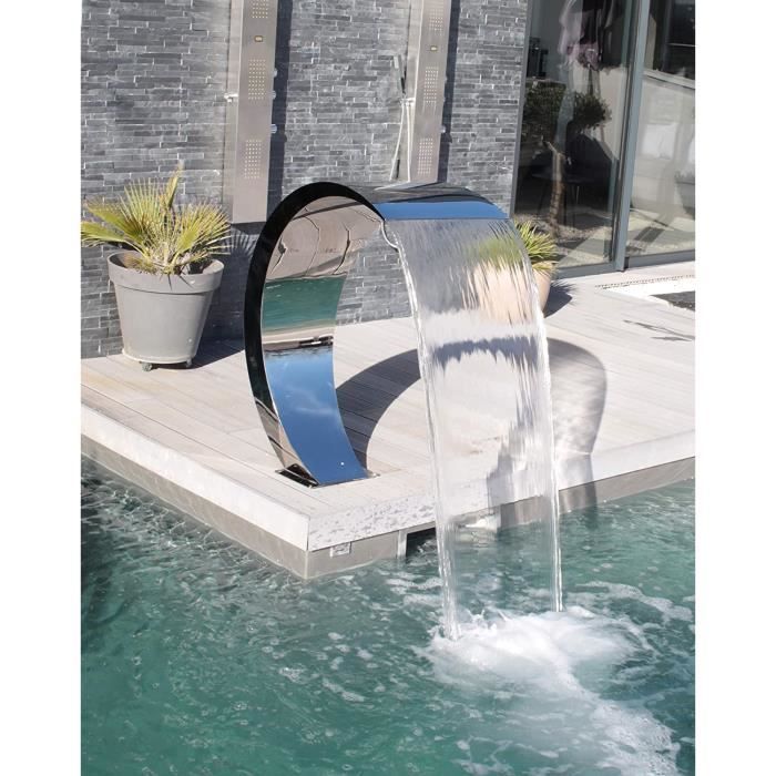CASCADE INOX 304 Fontaine Piscine Bassin Modèle Cobra Hauteur 1m