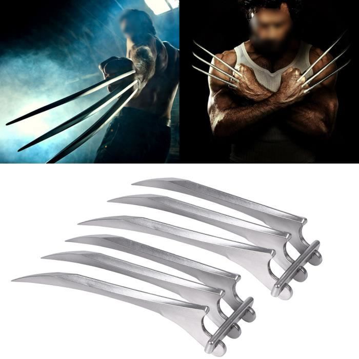 1 paire jouets Durable Griffes de Loup en plastique Jouets Accessoires de jeu de rôle Wolverine Griffes Loup -LON