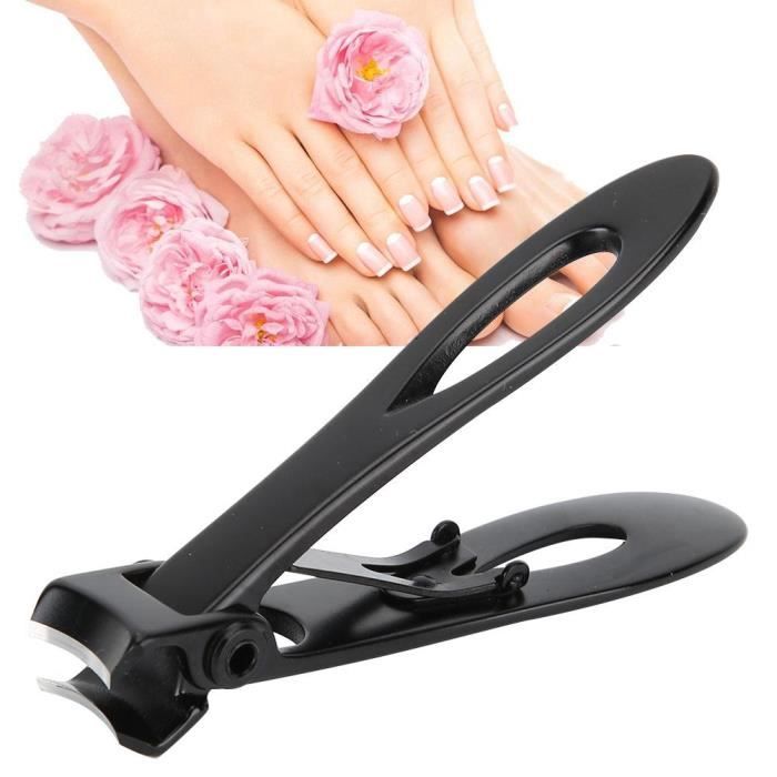 Coupe-Ongles en Acier Inoxydable Tondeuse Ciseaux à Ongles Outil de Manucure Pédicure(Noir )-CHE