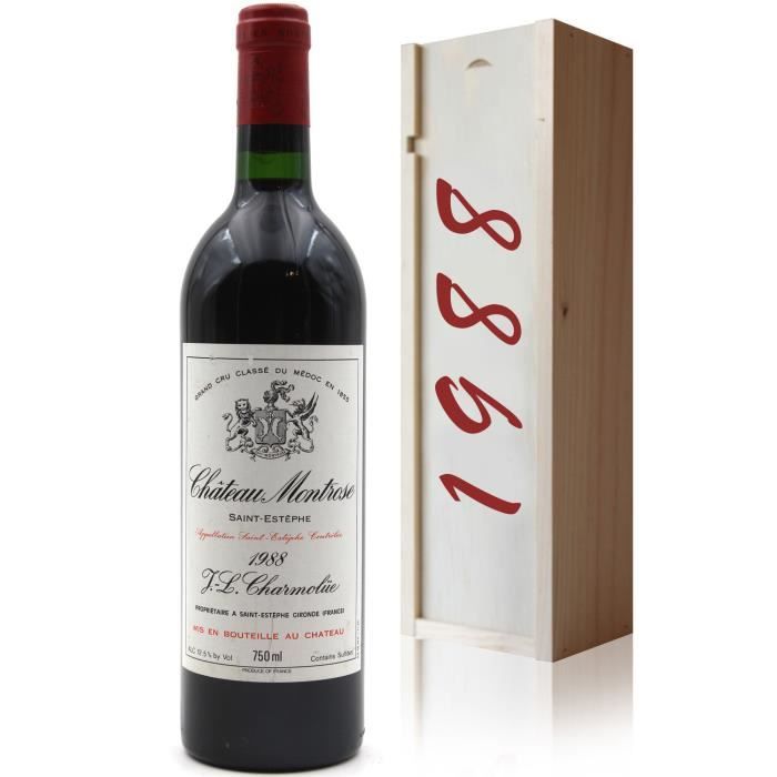 Coffret Château Montrose 1988 Rouge 75cl AOC Saint-Estephe
