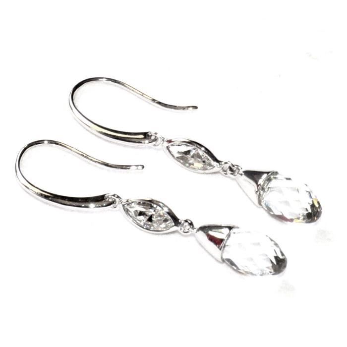 Boucles D'oreilles Marquise De Liora Argenté Swarovski Elements
