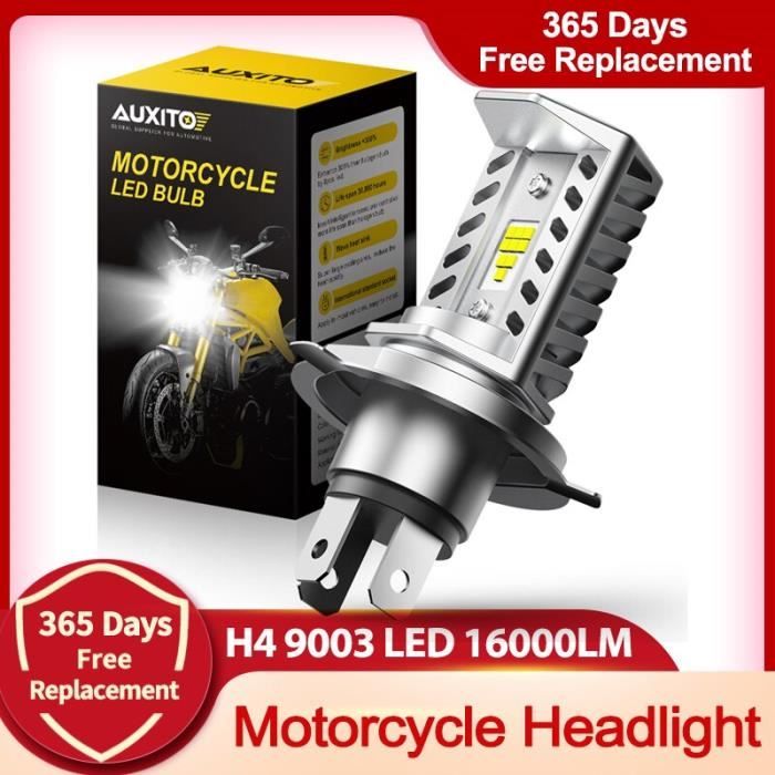 phare de Moto blanc Super lumineux 9003 K, ampoules Led H4, 12V, 16000LM, accessoires, 6500 H4-6500K White -WM358