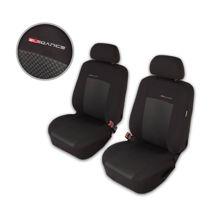 Housse De Siège Voiture Auto pour Ford Fiesta Mk5 Mk6 Mk7 Elegance P3 1+1 Gris tissu de revetement/velours avec mousse sièges avant