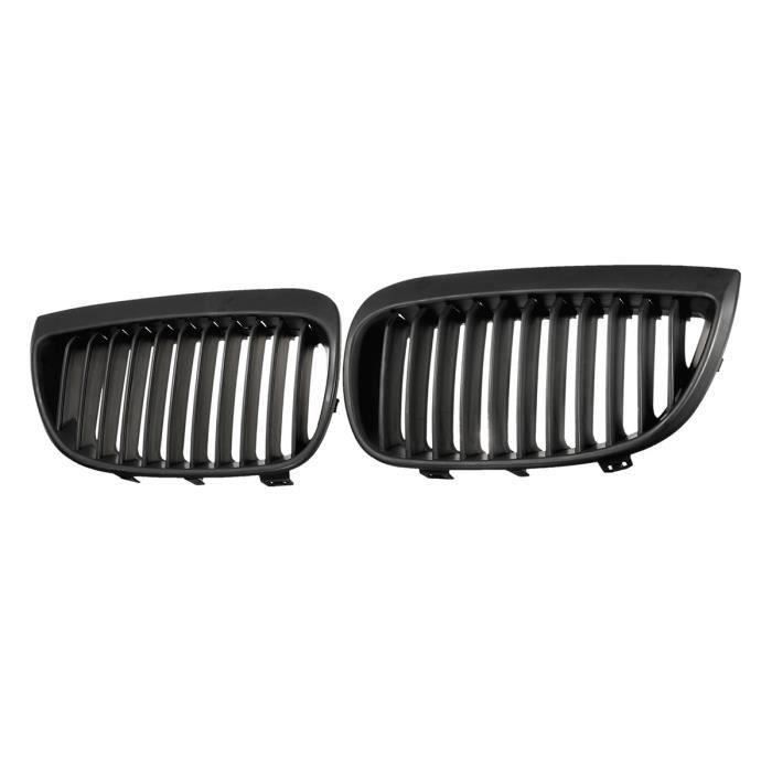 2x Avant Calandre Noir Matte Haricot Rein Grille Pour BMW E87 E81 1 Series 04-07 At46248