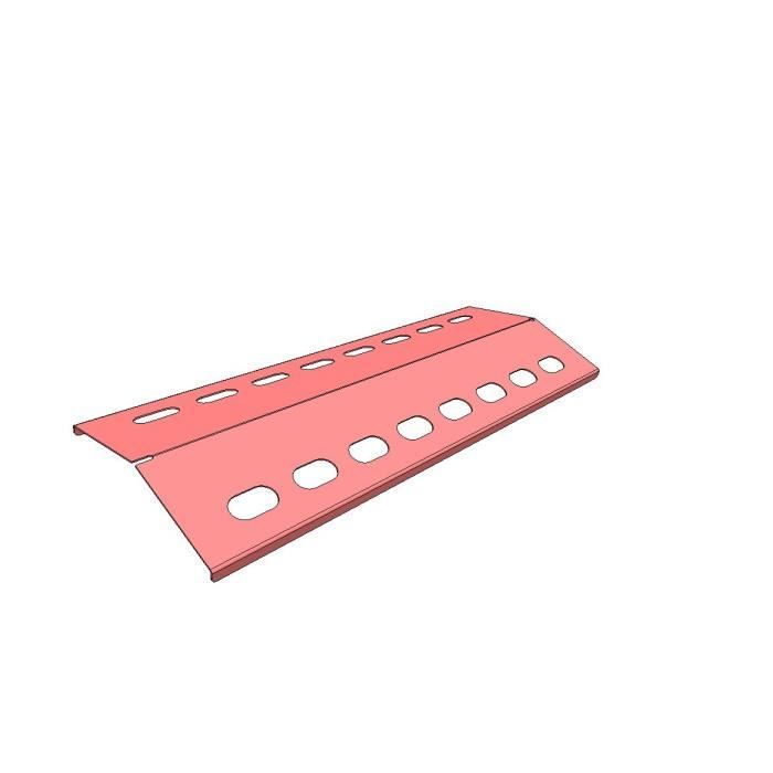 Manufaktur Stollenwerk Répartiteur de Flamme en Acier Inoxydable V2A de 505 mm x 155 mm 1 Stück 385mm x 100mm x 1mm argenté