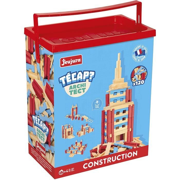 VEHICULE A CONSTRUIRE ENGIN TERRESTRE A CONSTRUIREJeujura - 8346- Jeux de Construction-Tecap Baril de Planchettes Architect - 290