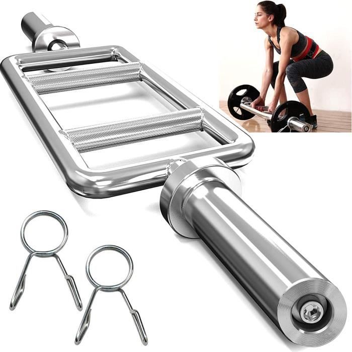 BANC DE MUSCULATION 34- Olympique Haltere Bar,Barre de Triceps,Professionnelle Curl Bar,Chromée et avec Moletée 388