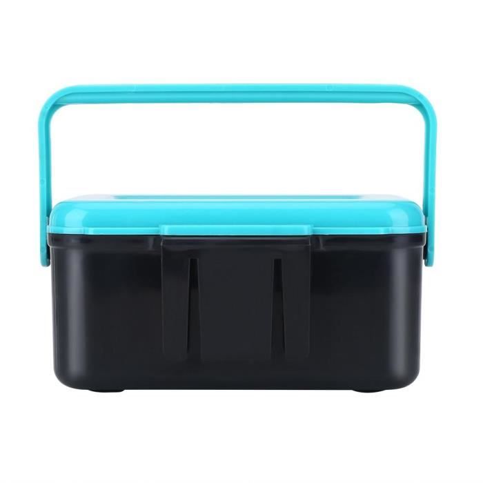Tbest Caisse d'appât de pêche Boîte de support d'appât de pêche en plastique durable portable