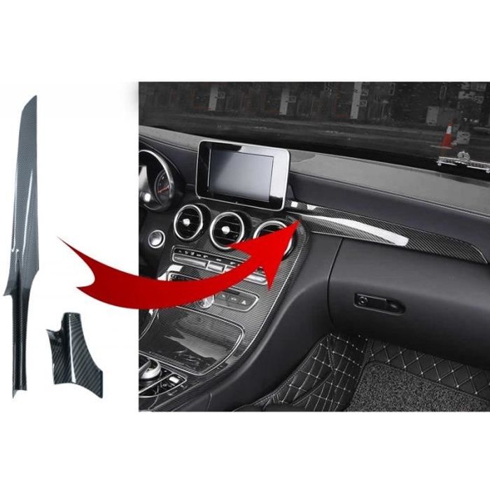 Garniture bandes bord console pour Mercedes Classe C W205 GLC X253 Carbon LHD