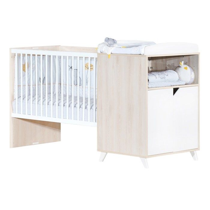 Babyprice - SCANDI NATUREL - Lit Combiné Evolutif 120x60 en 90x190