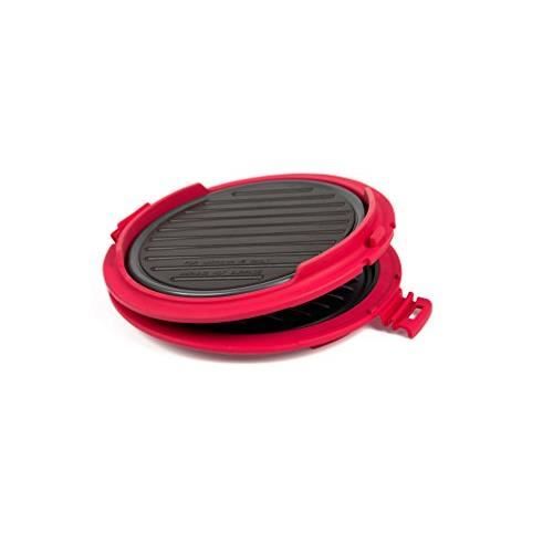 B.BAD 70120 Grill Micro-ondes rond Noir-Rouge B.Bad_70120