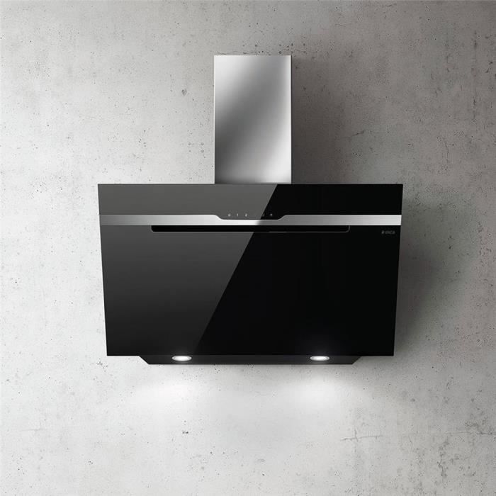 Hotte cuisine Elica murale MAJESTIC verre noir 60 cm Cuisissimo