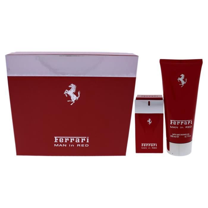 Ferrari Man In Red by Ferrari for Men - 2 Pc Gift Set 1.7oz EDT Spray, 6.7oz Bath and Shower Gel