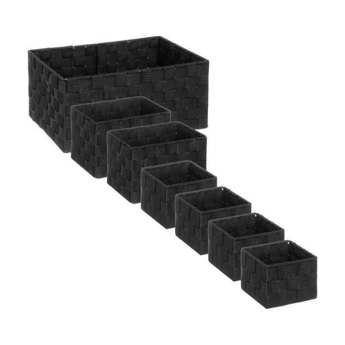 Five - Lot de 7 Paniers tressés Noir lise