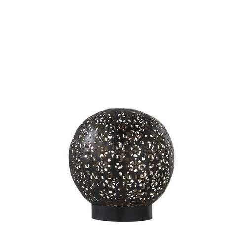 Petite lampe orientale à poser en métal 18 cmx18 cmx18 cm Noir
