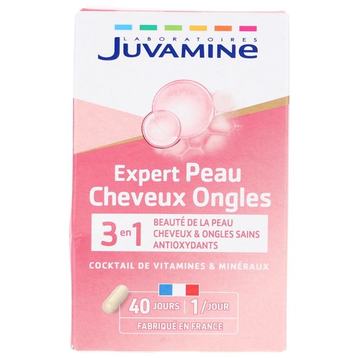 Juvamine Peau Cheveux Ongles Force + Beauté 40 gélules