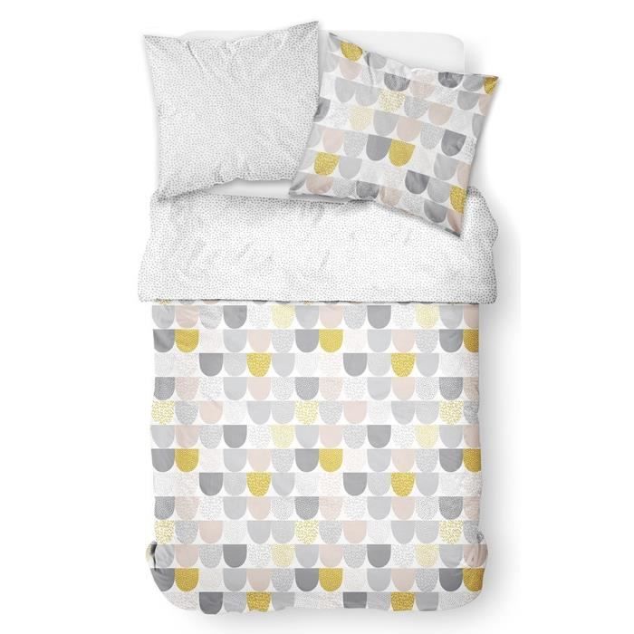 TODAY Parure de couette Crazy Nova 220x240cm - 1 housse de couette et 2 taies d'oreiller - Polyester 82g