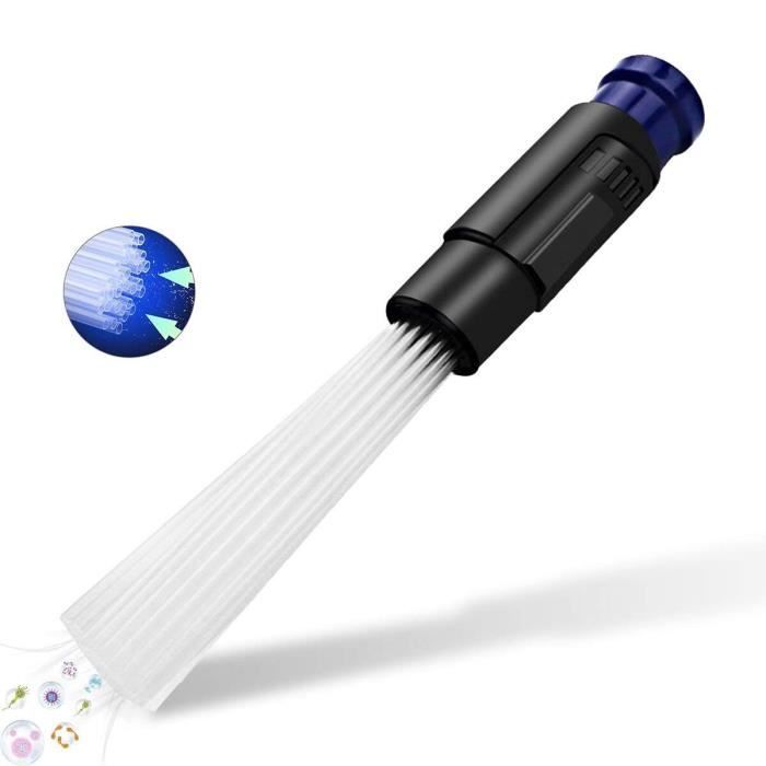 Marchelec Dust Brosse Accessoires Embout Aspirateur pour Bouches d'Aération, Boîte de Bijoux, Clavier, Tiroirs etc...(Blue)