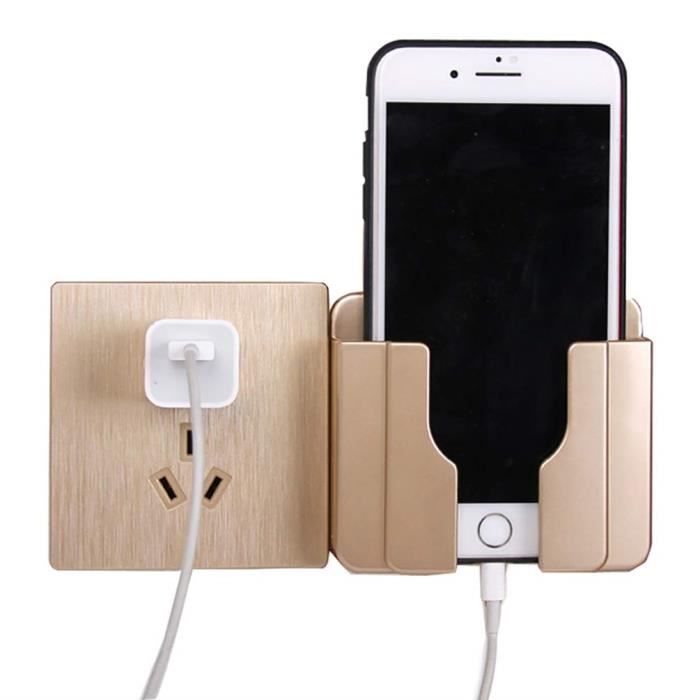 NetBoat Support de Téléphone Mural, Porte-téléphone Adhérent, Support de Charge, 99 mm * 86 mm * 30 mm,Or