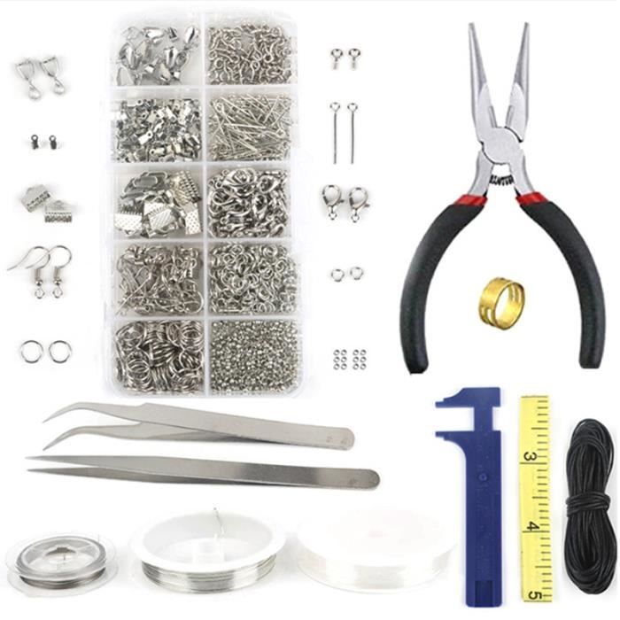 NEUFU Kit de Outils Creation Bijoux Pinces+Accessoires bijoux+Fils Etc