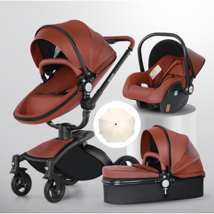 OFELI ® 3 En 1 Bébé Poussette Haute Paysage Couchage Panier Chariot Europe Design avec Siège Auto Bateau avec Parapluie