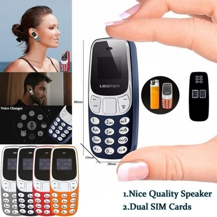 BM10 Mini Bluetooth Small Phone Quad-band Multi-language Bluetooth Headset Phone (Noir)