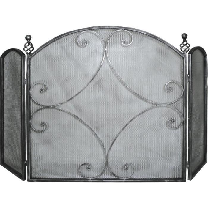 Parefeu de cheminée en fer de 3 panneaux, l120 x H77 cm Cdiscount Bricolage Parefeu de cheminée en fer de 3 panneaux, l120 x H77 cm Cdiscount Bricolage
