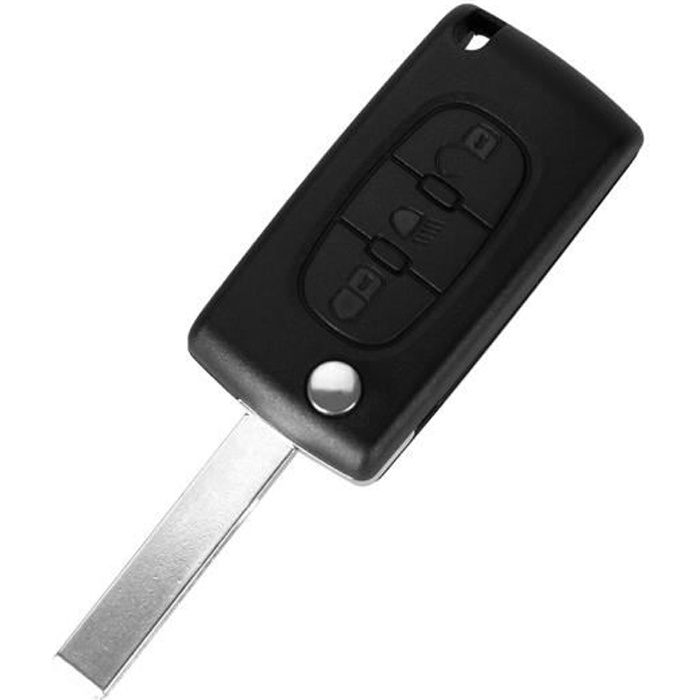 Coque Clé pour Citroen C4 C5 C4 Picasso C6 - CE0536 - Lame avec Rainure - 3 Boutons Plip clé télécommande Phonillico®