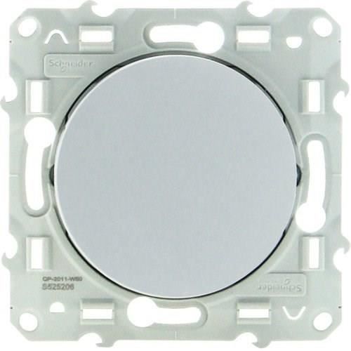 SCHNEIDER ELECTRIC Interrupteur poussoir simple Odace 230 V aluminium