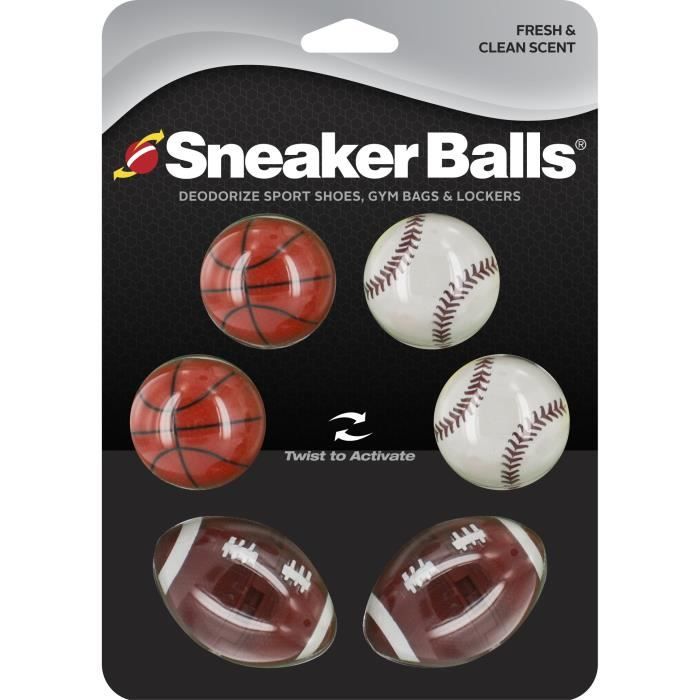 Lot de 6 boules désodorisantes Sneakerballs Sport - noir - TU