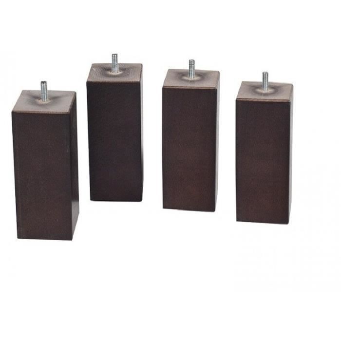 4 Pieds Carrés Wengé 20 cm