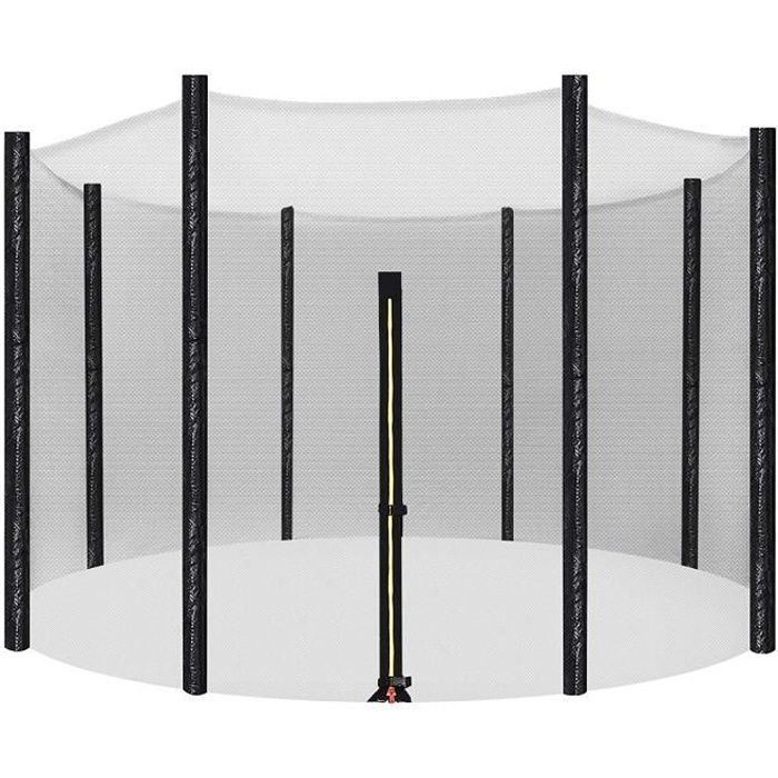 SONGMICS Filet de remplacement de trampoline - Ø 305 cm - Filet de sécurité pour 8 poteaux droits - Filet rond - STN10FT