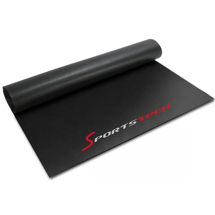Sportstech Tapis de protection noir pour appareils de fitness 850 x 450 x 4.5 mm