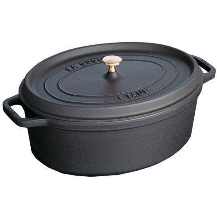 Staub Fonte - 1101125 - Mini Cocotte - Ovale - Noir Mat - 11 cm