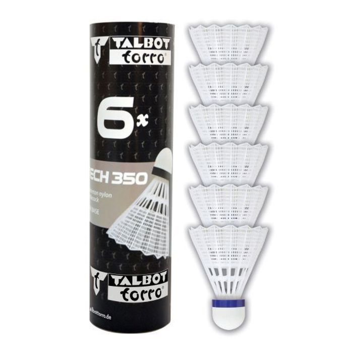 Talbot Torro shuttlecocks Tech 350 blanc / bleu 6 pièces