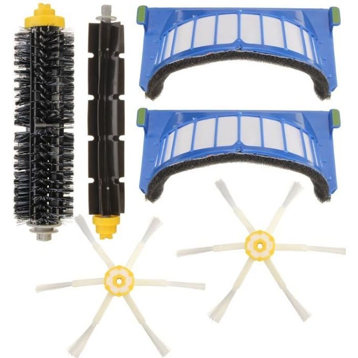 NEUFU 6PCS Kit De Filtre à Brosse Rechange Accessoire Pour Robot Roomba 600 Series 620 630 650 660